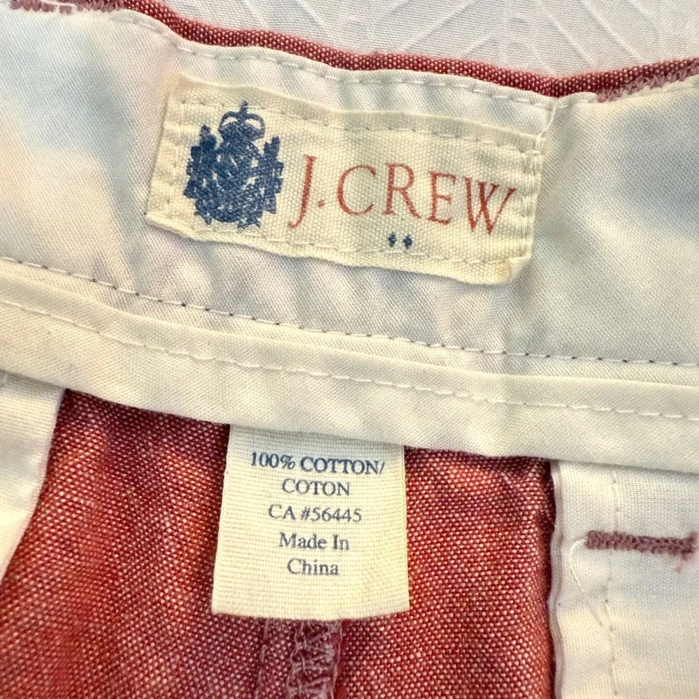 J.Crew Cotton Chambray Shorts Bundle Size 34 • Gray + Red Classic Fit‎